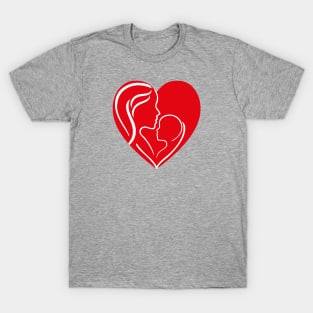 Mom, child and heart T-Shirt